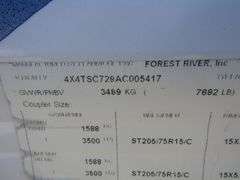 U-879 2010 Forest River Sandstorm Toy Hauler Trailer