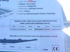 U-315 UNUSED Corrugated Metal Panels