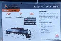 U-185 Wolverine Skid Steer Tiller