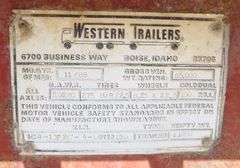 U-1254 1990 Western Walking Floor Flatbed Trailer