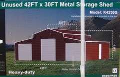 U-293 UNUSED Metal Storage Shed