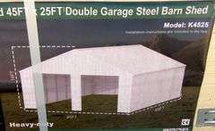 U-296 UNUSED Double Garage Metal Shed