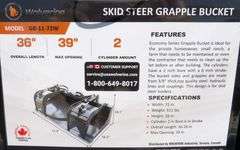U-107 Unused Skid Steer Grapple Bucket