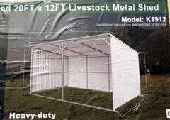 U-298 UNUSED Metal Livesttock Shed