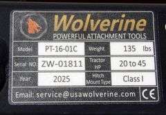 U-103 Wolverine Skid Steer 3-Point Quick Hitch