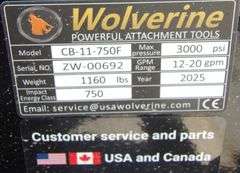U-199 Wolverine Skid Steer Concrete Breaker