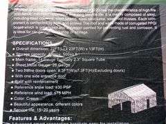 U-287 UNUSED Double Garage Metal Shed