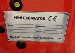 U-1614 ZJG Mini Excavator UNUSED