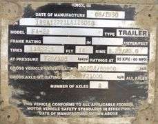 U-1430 1990 Bobko End Dump Trailer