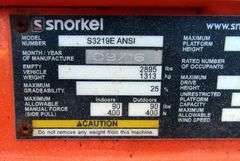 U-1559 Snorkel S3219E Scissor Lift