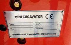 U-1619 ZGJ Mini Excavator UNUSED