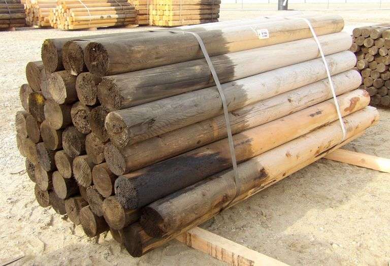 B-182   Wooden Fence Posts