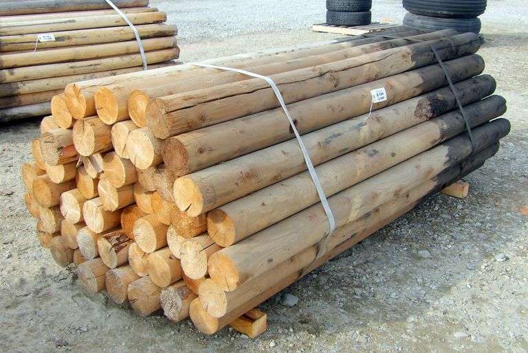 B-184   Wooden Fence Posts