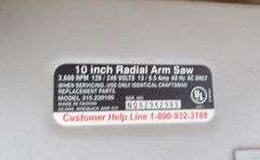 P-900 Craftsman Radial Arm Saw