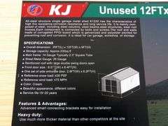 B-164  KJ Single Garage Metal Shed 12'x20'