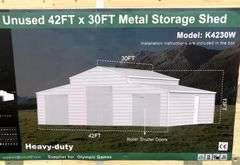 B-143  KJ Metal Storage Shed 42'x30'