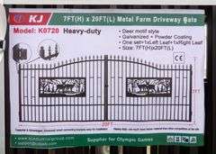 B-168  KJ One Set Metal Driveway Gates 20'x7'