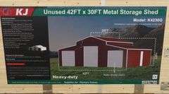 B-142  KJ Metal Storage Shed 42'x30'