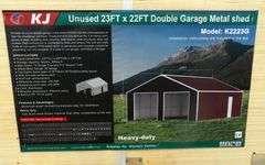 B-148 KJ Double Garage Metal Shed 23'x22'