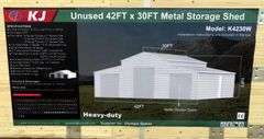 B-143  KJ Metal Storage Shed 42'x30'