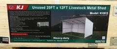 B-155 KJ Livestock Metal Shed 20'x12'