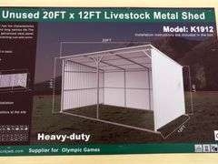 B-155 KJ Livestock Metal Shed 20'x12'