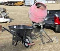 B-296  Cement Mixer & Wheelbarrow