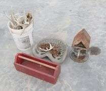 B-1028  Yard Art + Bird House + Antlers