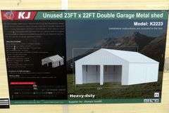 B-153  KJ Double Garage Metal Shed 23'x22'