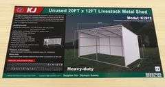 B-155 KJ Livestock Metal Shed 20'x12'