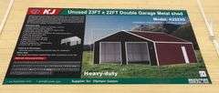 B-148 KJ Double Garage Metal Shed 23'x22'