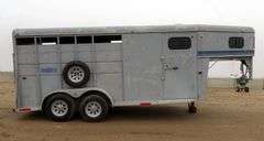 B-203 1993 Logan Coach Ranger 3 16' Gooseneck Stock Trailer