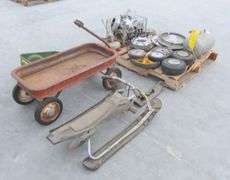 B-1027  Wagons + Wheels + Air Tank