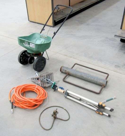 M-325  Fertilizer Spreader + Post Driver + Sprinkler
