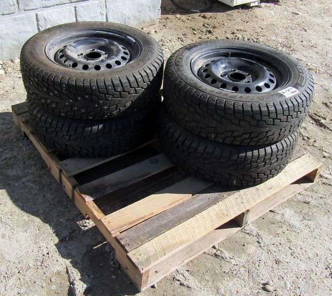 B-1217 Ice Pro3 Studded Tires + Wheels (4)