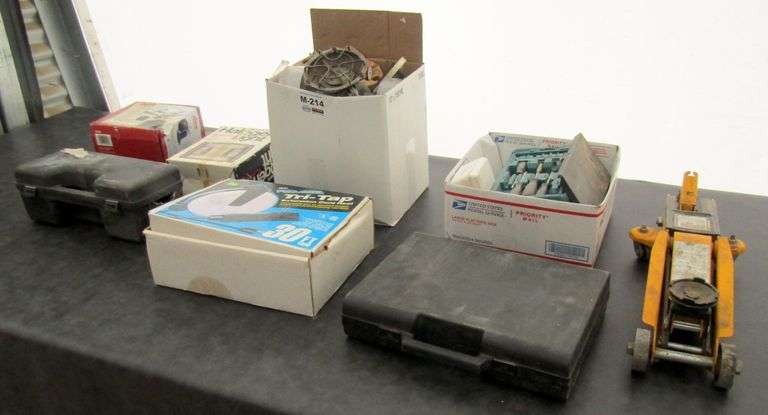 M-214  Floor Jack & Tire Chains & Shop Stock