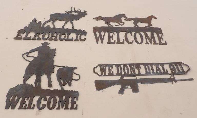 M-161  Metal Art (4) Pieces