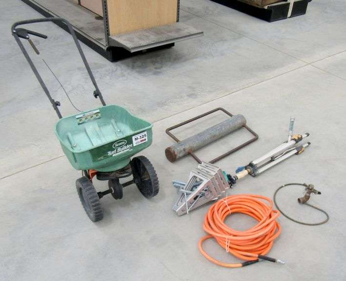 M-325  Fertilizer Spreader + Post Driver + Sprinkler