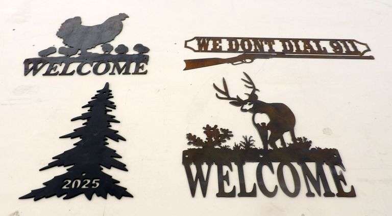 M-160  Metal Art (4) Pieces