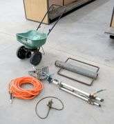 M-325  Fertilizer Spreader + Post Driver + Sprinkler