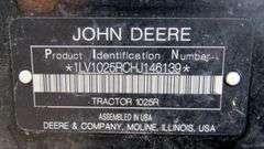 B-1223 John Deere 1025R Tractor W/Loader & Blade