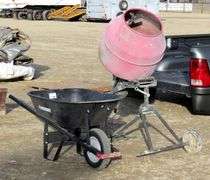 M-132 Cement Mixer & Wheelbarrow
