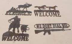 M-161  Metal Art (4) Pieces