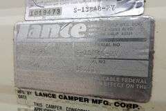 M-105  1990 Lance Pickup Camper
