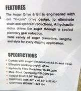 M-1124 Wolverine Skid Steer Auger