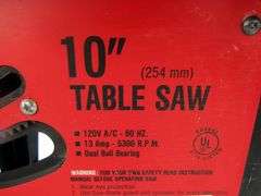 M-494  Master Mechanic 10" Table Saw