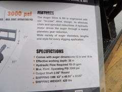 M-1125 Wolverine Skid Steer Auger
