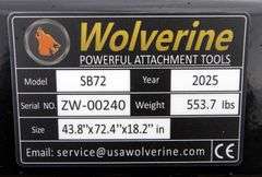 M-1085  Wolverine 71 1/2" Skid Steer Skeleton Bucket