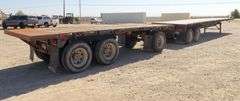 M-1463  1984 & 1989 Set of Doubles Flatbed Trailers