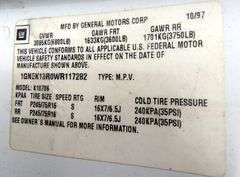 M-1539 1998 Chevy Tahoe
